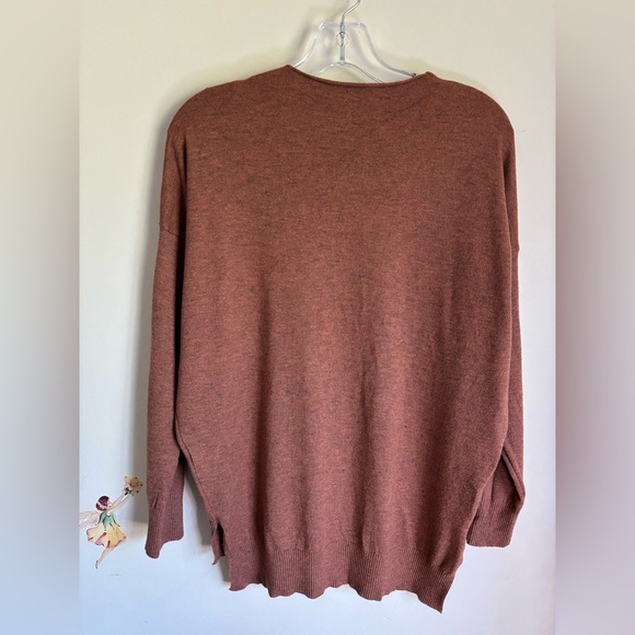 Dreamers V-Neck Sweater Size XL Academia Brown - Picture 2 of 8